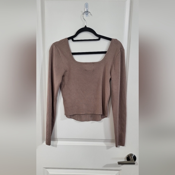 Cropped sweater with corset detail - Picture 4 of 4